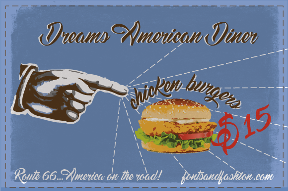 Dreams American Diner: A Vintage Script Font for Web Design