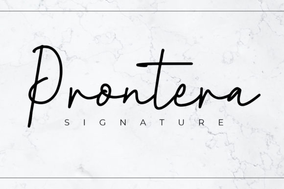 Prontera Signature: A Typeface for Elegant Branding