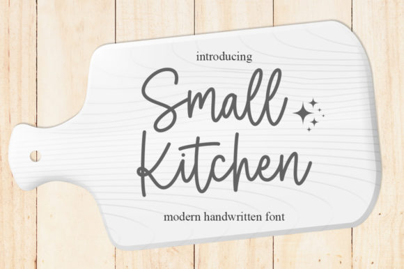 Small Kitchen: A Graceful Script Font for Crafters