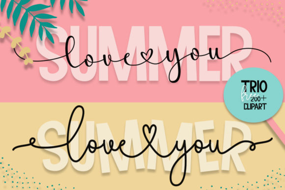 Summer Love You: A Playful Duo Font for Makers
